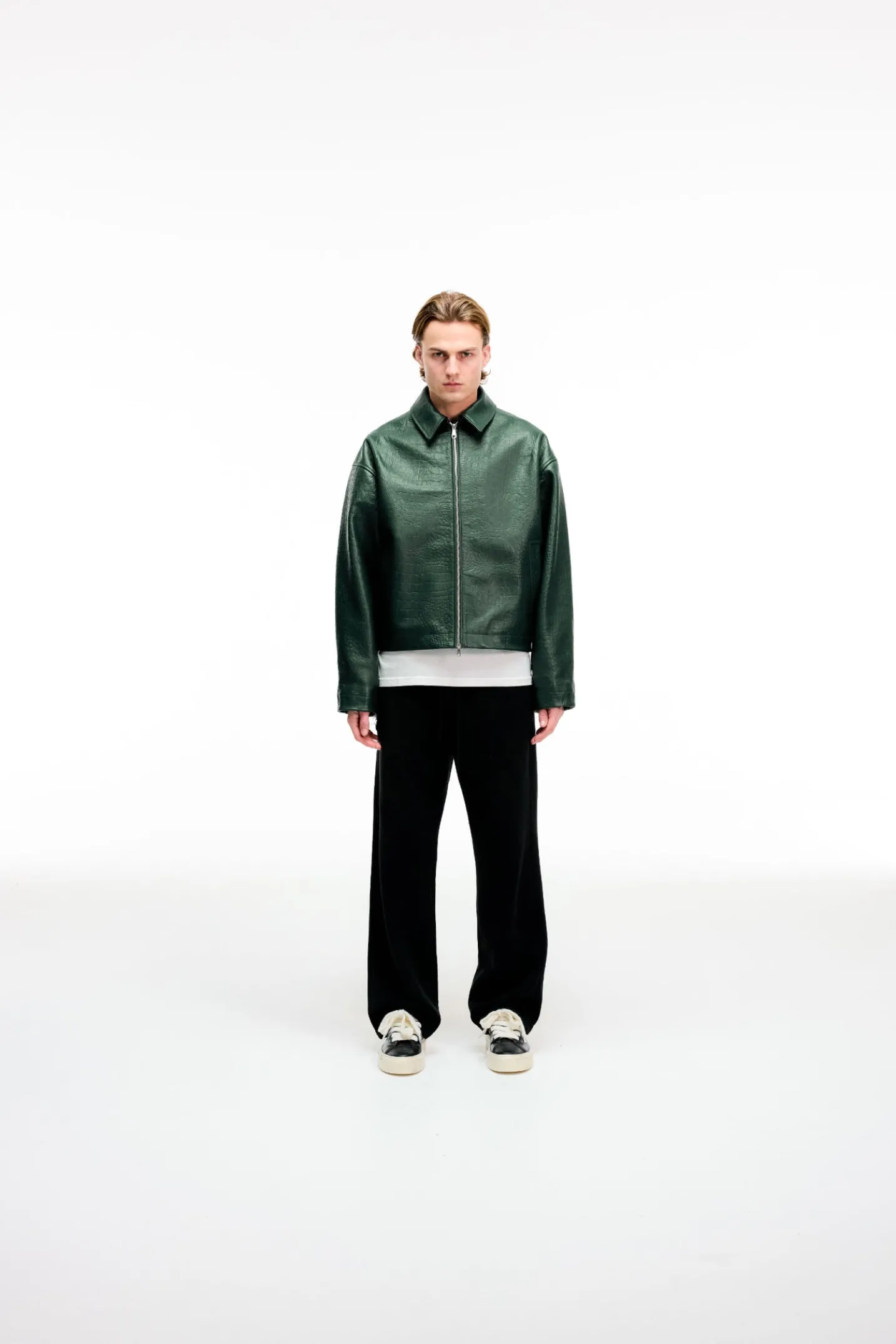 AKIMBO X CB CROC LEATHER JACKET