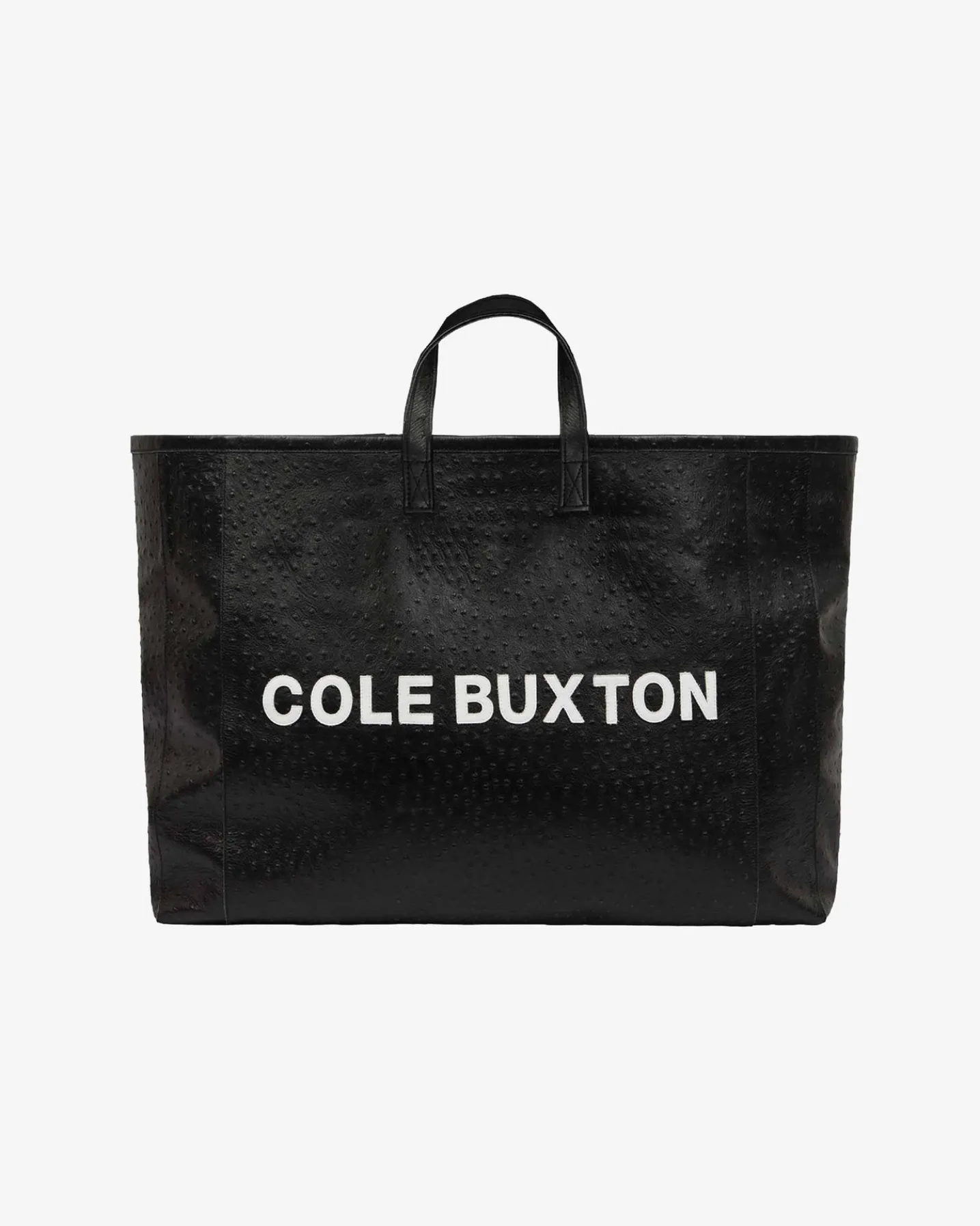 APPLIQUE LEATHER TOTE BAG