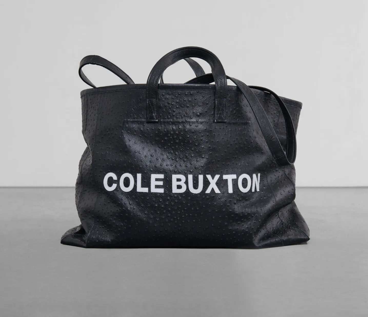 APPLIQUE LEATHER TOTE BAG