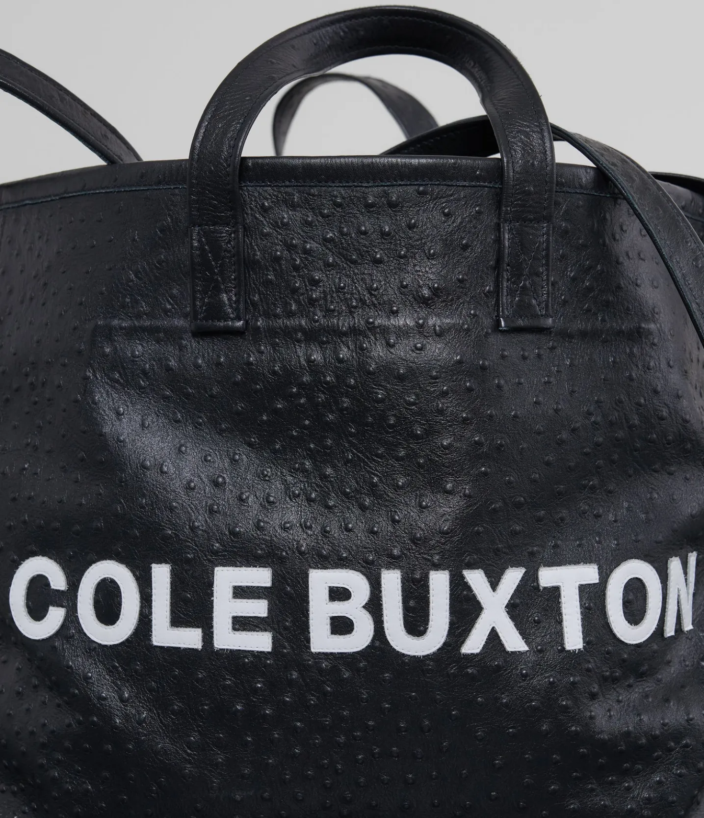 APPLIQUE LEATHER TOTE BAG