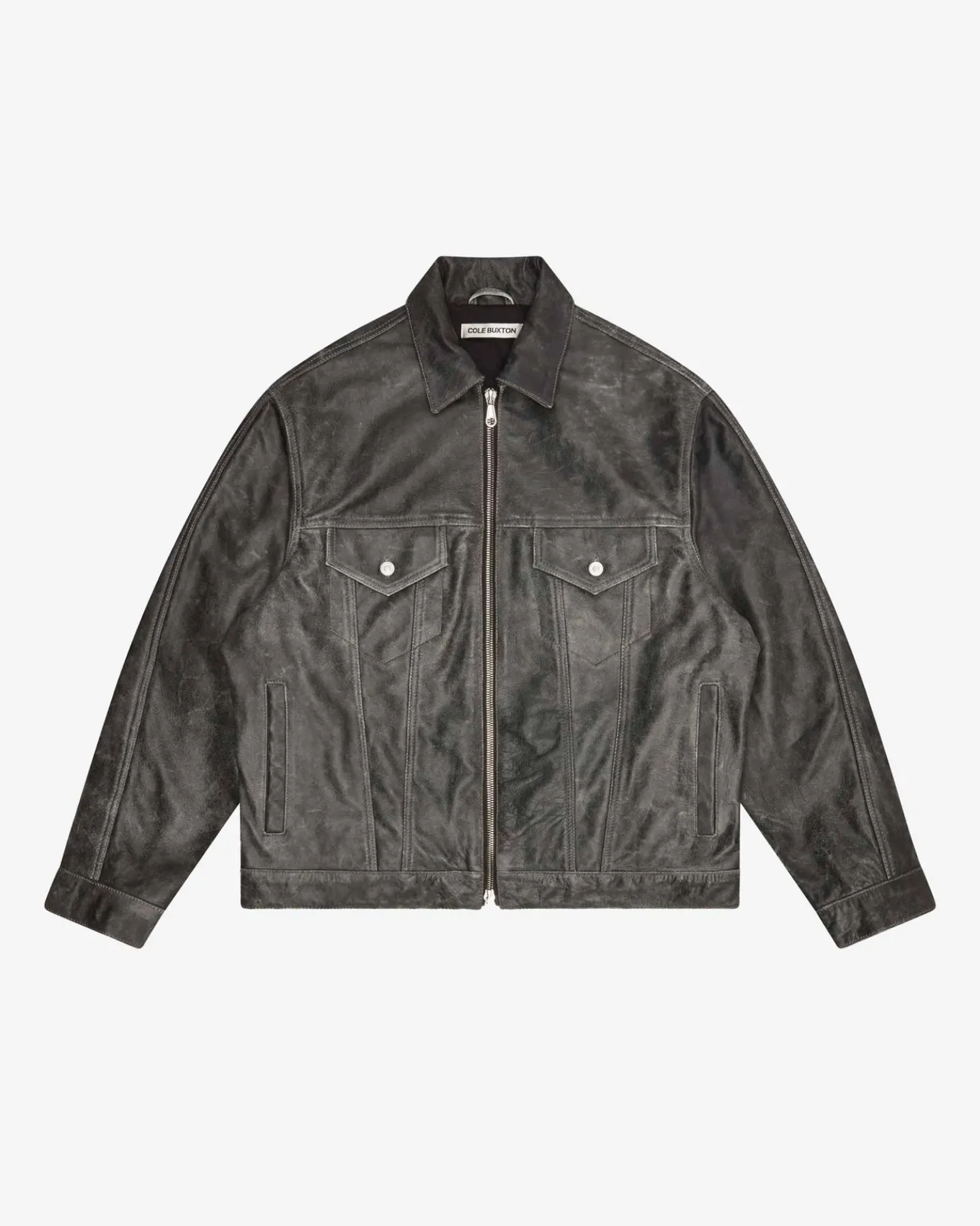 CB CRACKED LEATHER TRUCKER