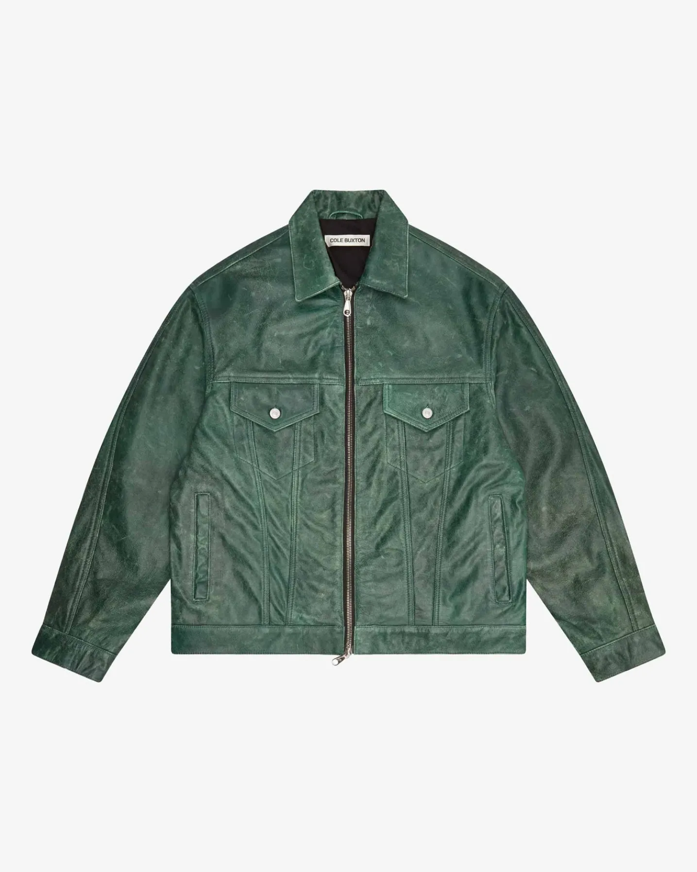 CB CRACKED LEATHER TRUCKER