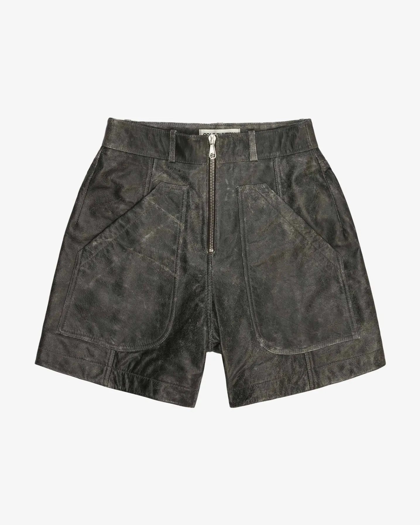 CB CRACKED LEATHER SHORTS