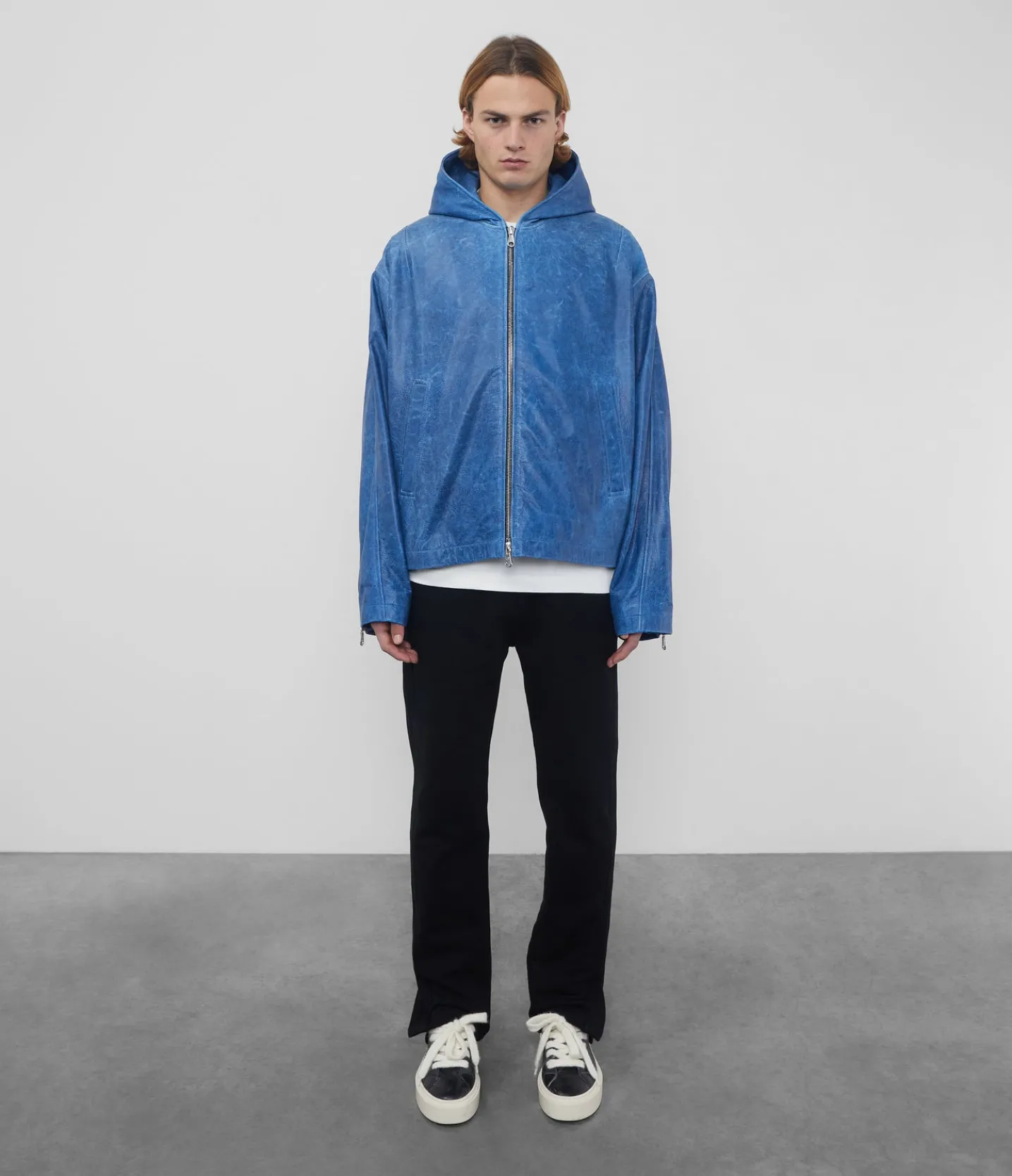 CB HOODED LEATHER JACKET