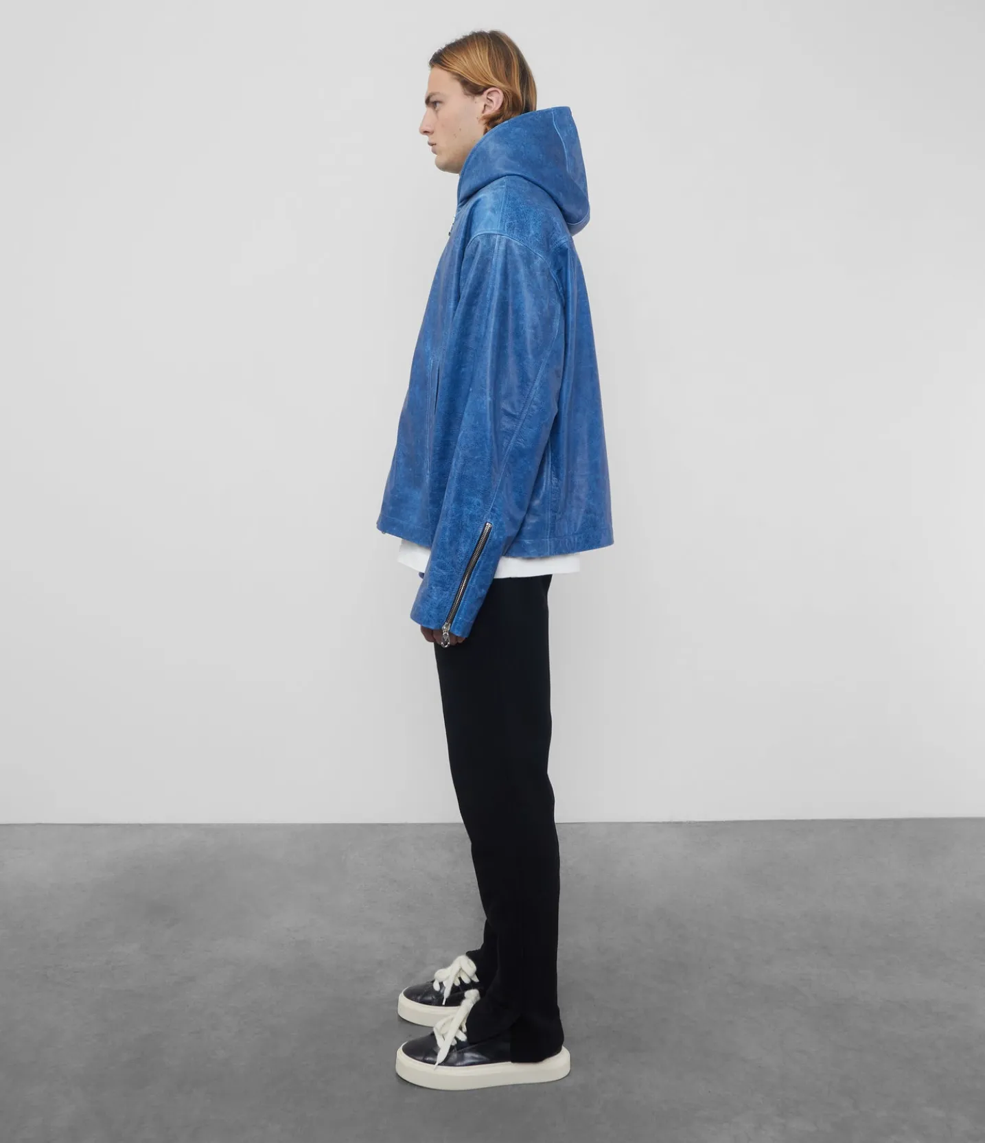 CB HOODED LEATHER JACKET