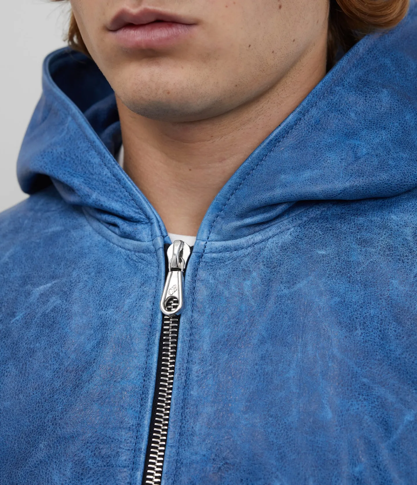 CB HOODED LEATHER JACKET