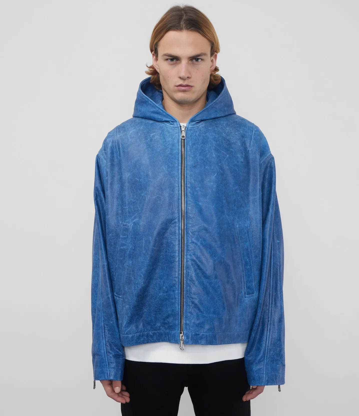 CB HOODED LEATHER JACKET