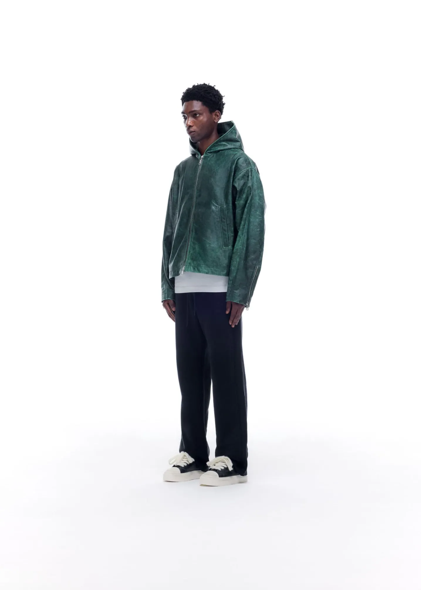 CB HOODED LEATHER JACKET