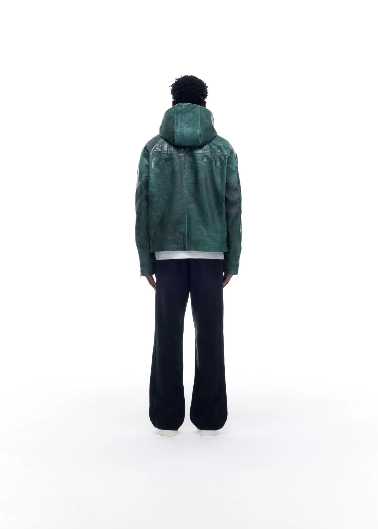 CB HOODED LEATHER JACKET