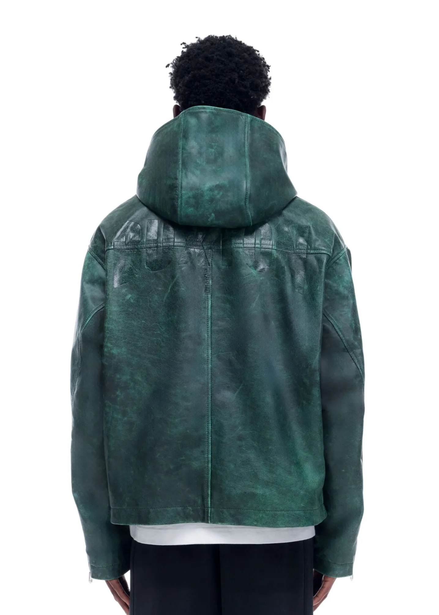 CB HOODED LEATHER JACKET