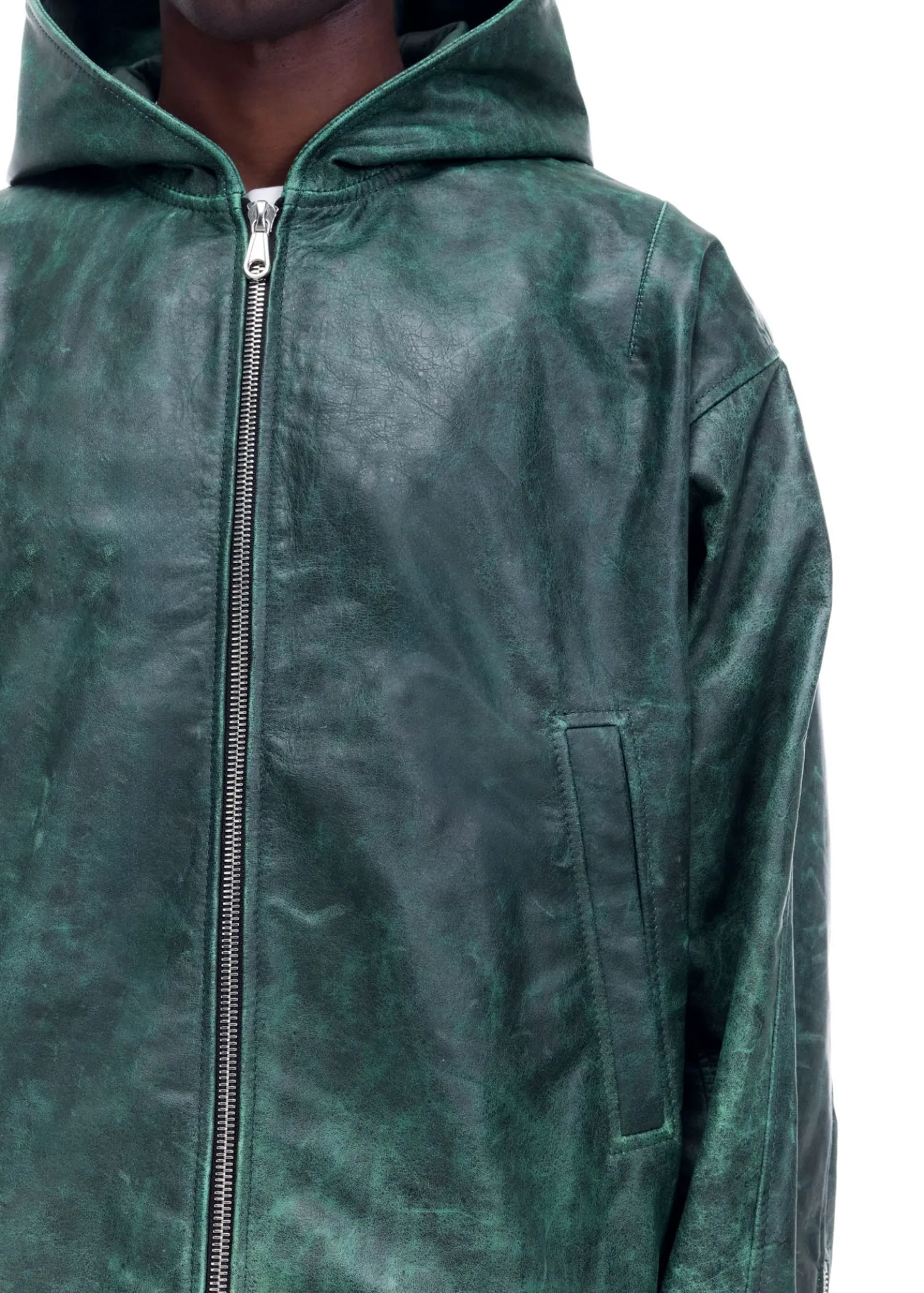 CB HOODED LEATHER JACKET