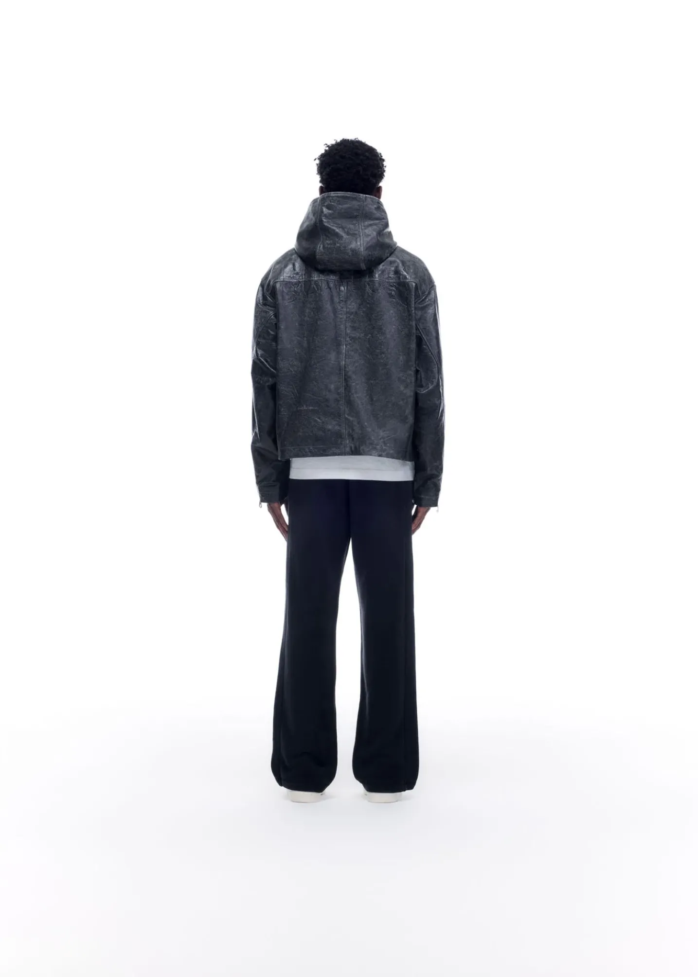 CB HOODED LEATHER JACKET