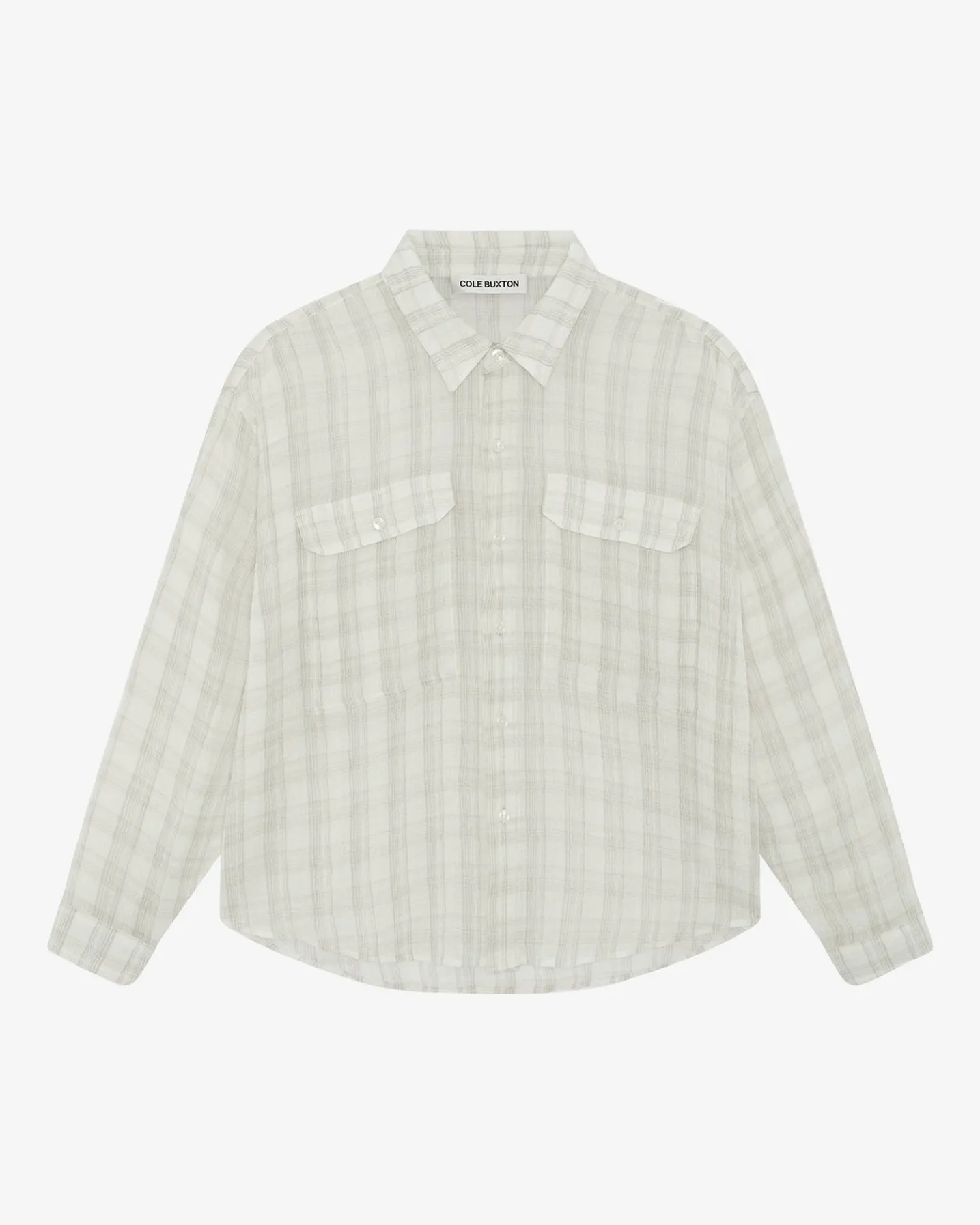 CHECKED SLUBBY SHIRT