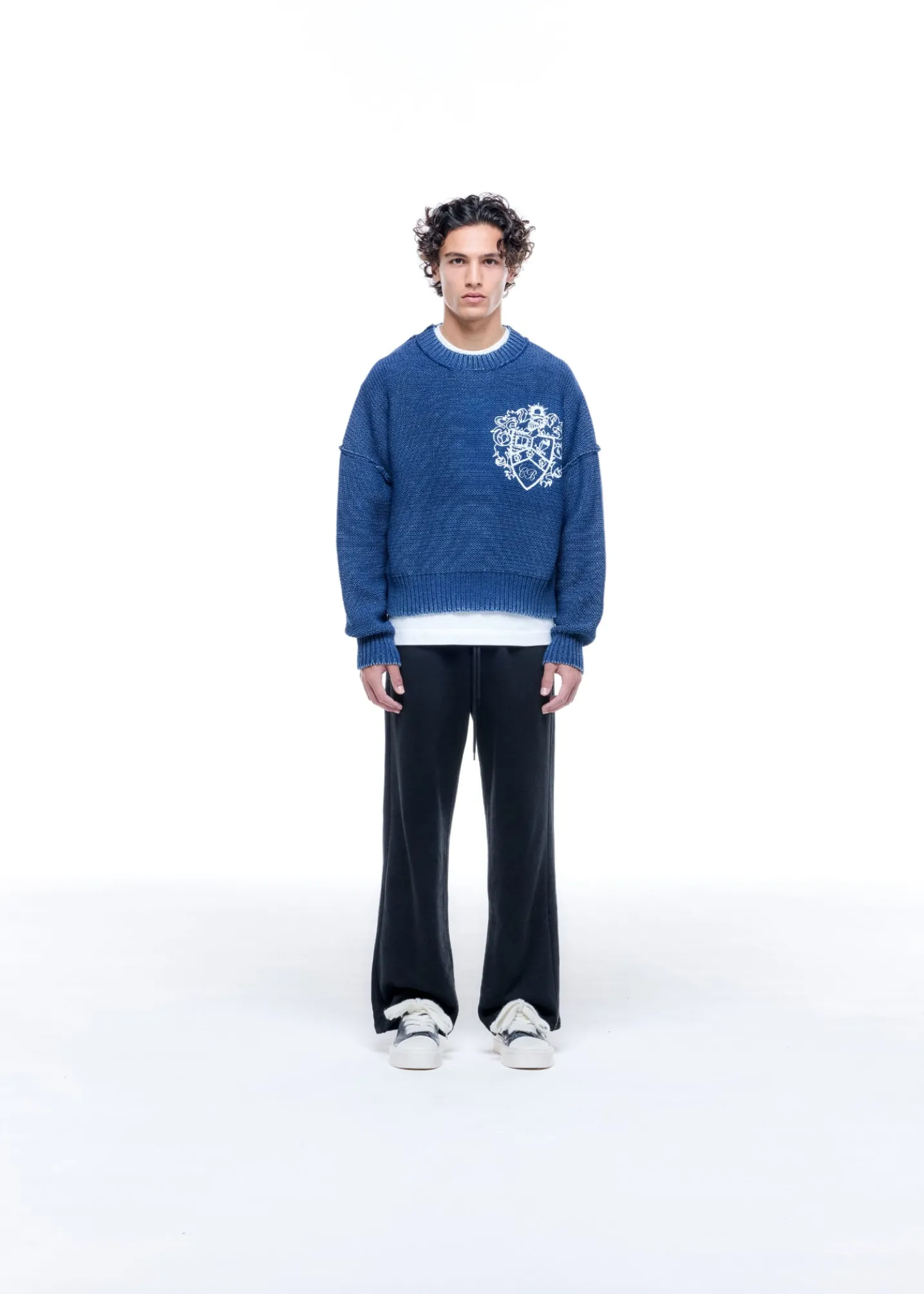 COLLEGIATE CREST KNIT SWEATER