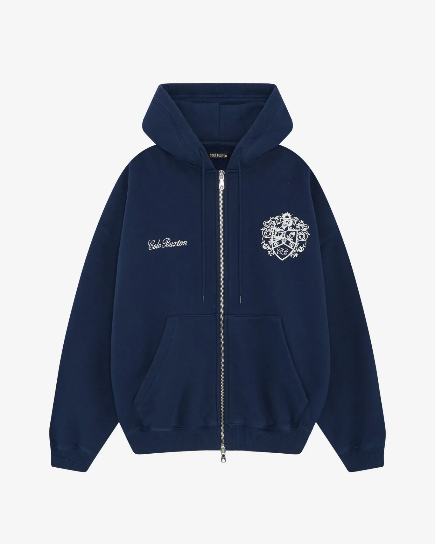 COLLEGIATE CREST ZIPPED HOODIE