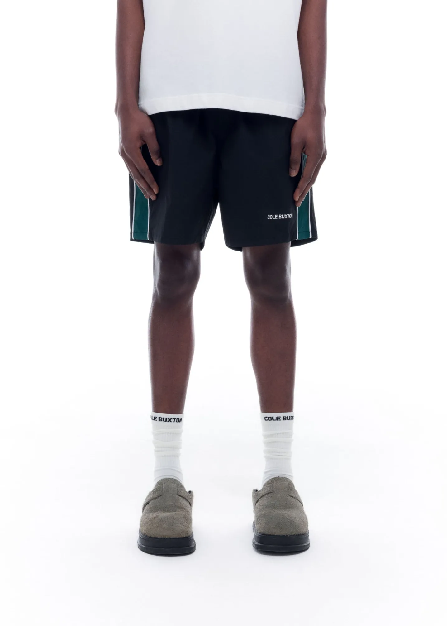 CONTRAST TAPE SWIM SHORTS