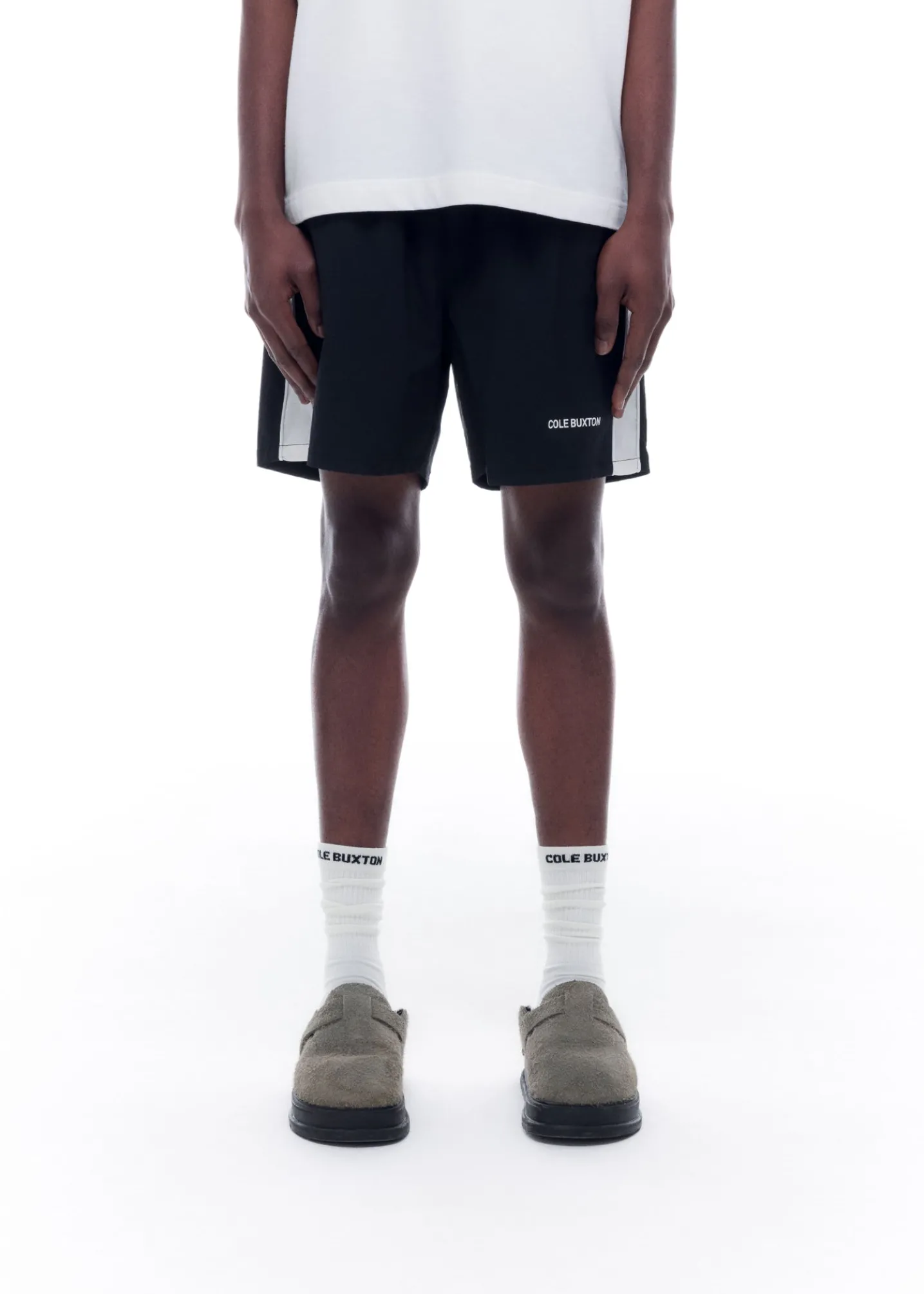 CONTRAST TAPE SWIM SHORTS