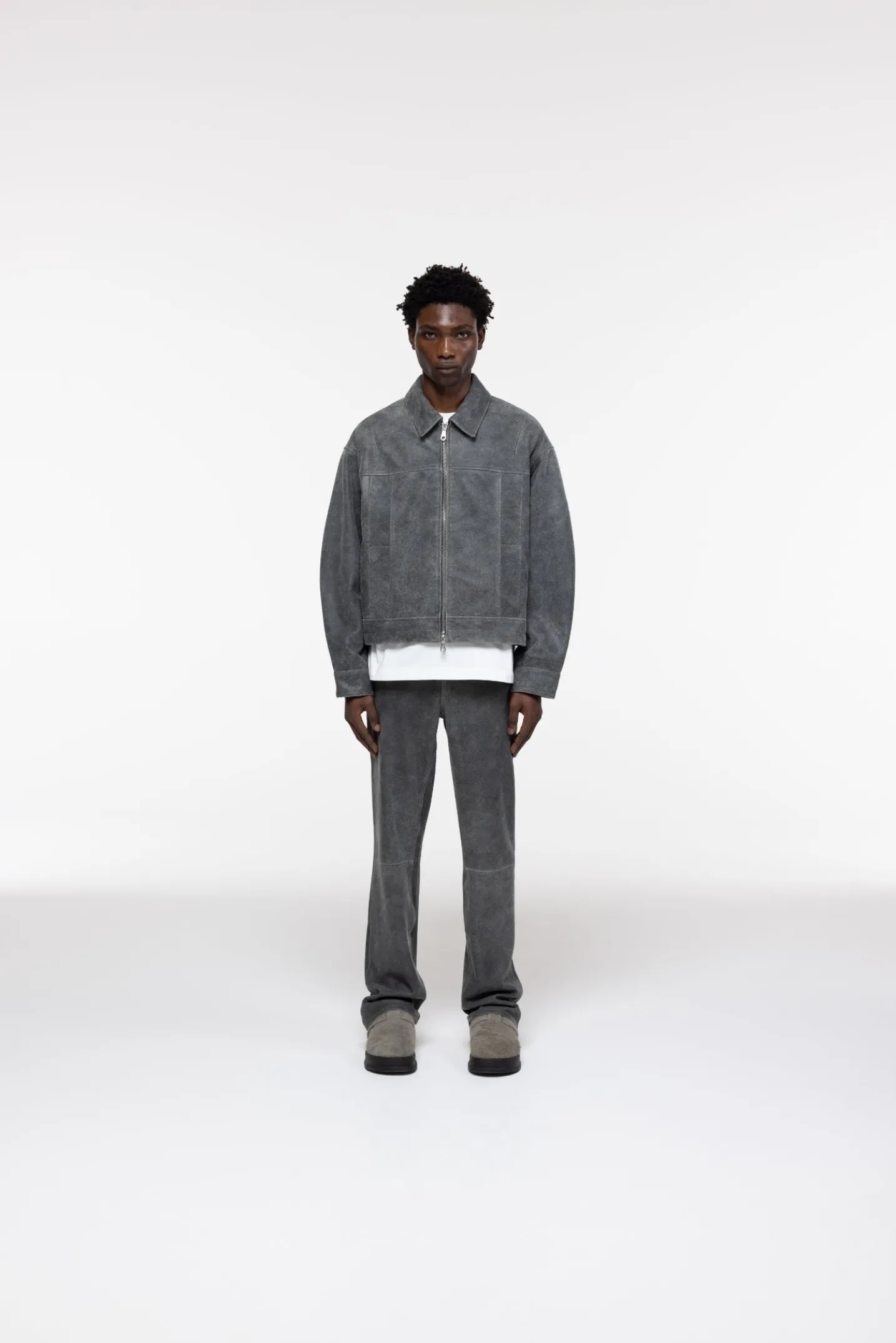 CRACKED LEATHER PANTS