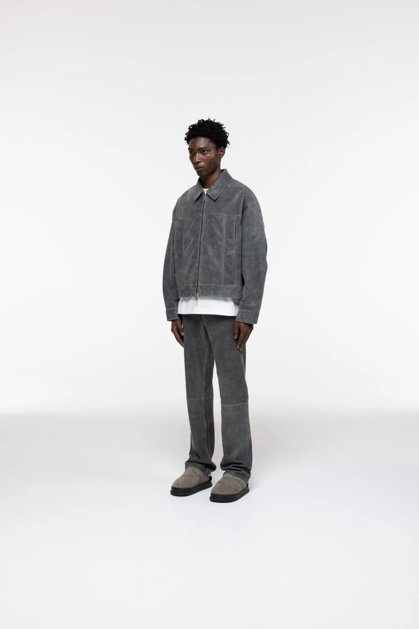 CRACKED LEATHER PANTS