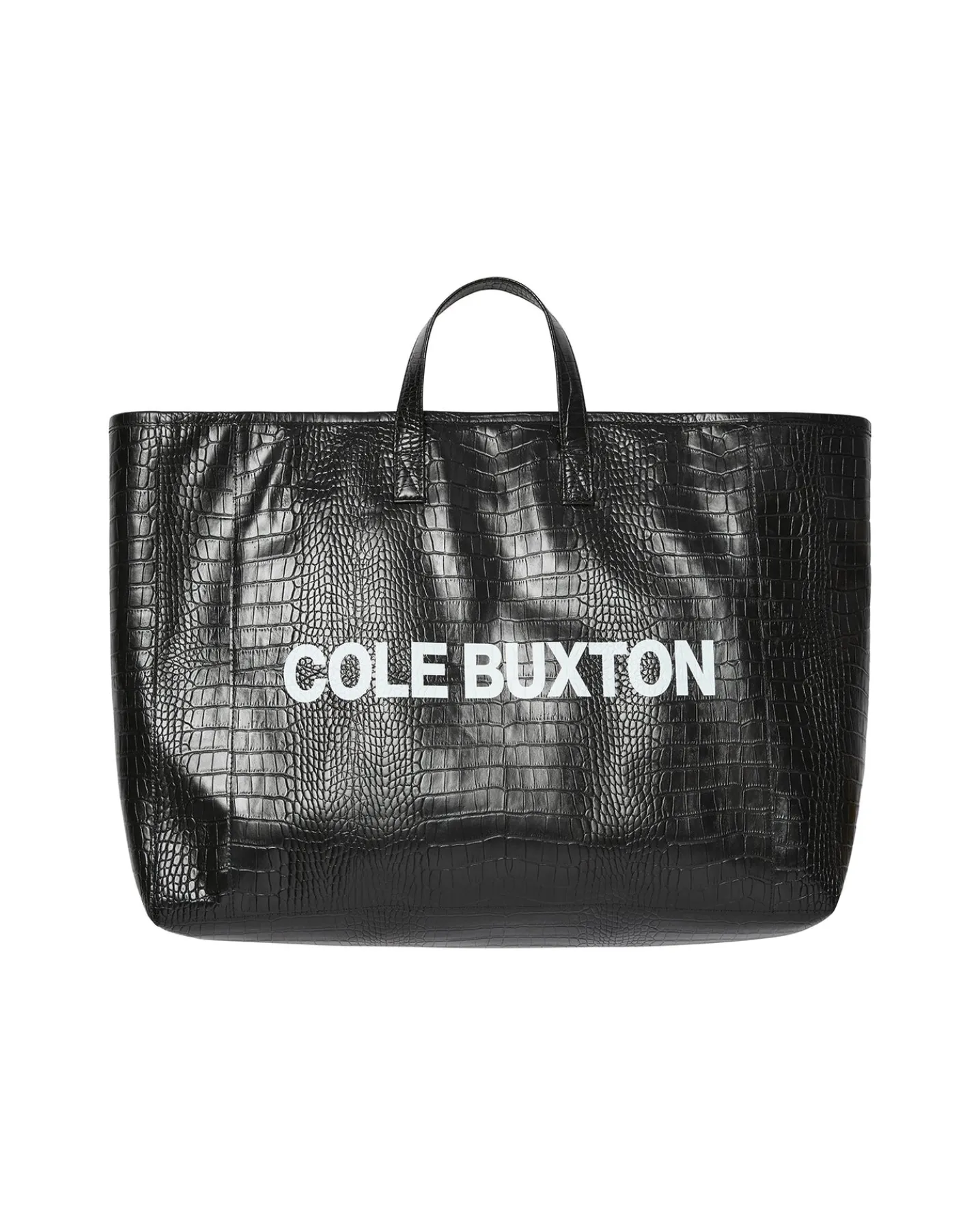 CROC LEATHER TOTE BAG