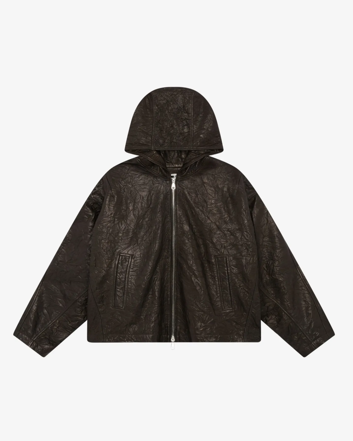 CRUNCH ZIPPED LEATHER JACKET