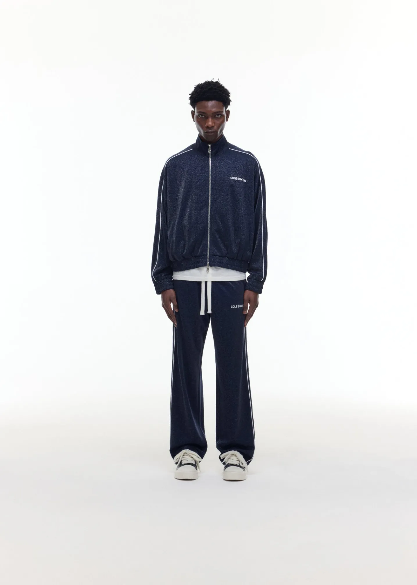 GLITTER PIPED TRACK JACKET