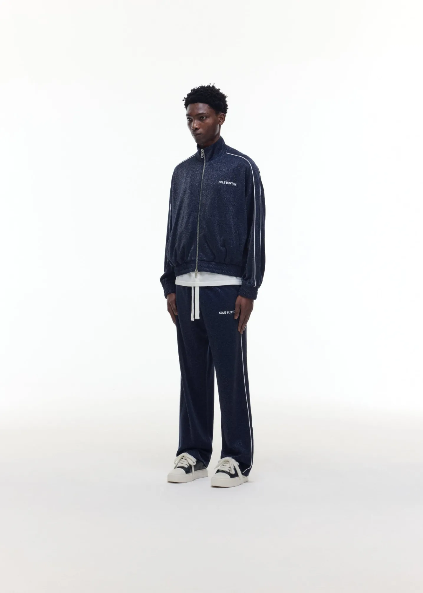 GLITTER PIPED TRACK JACKET