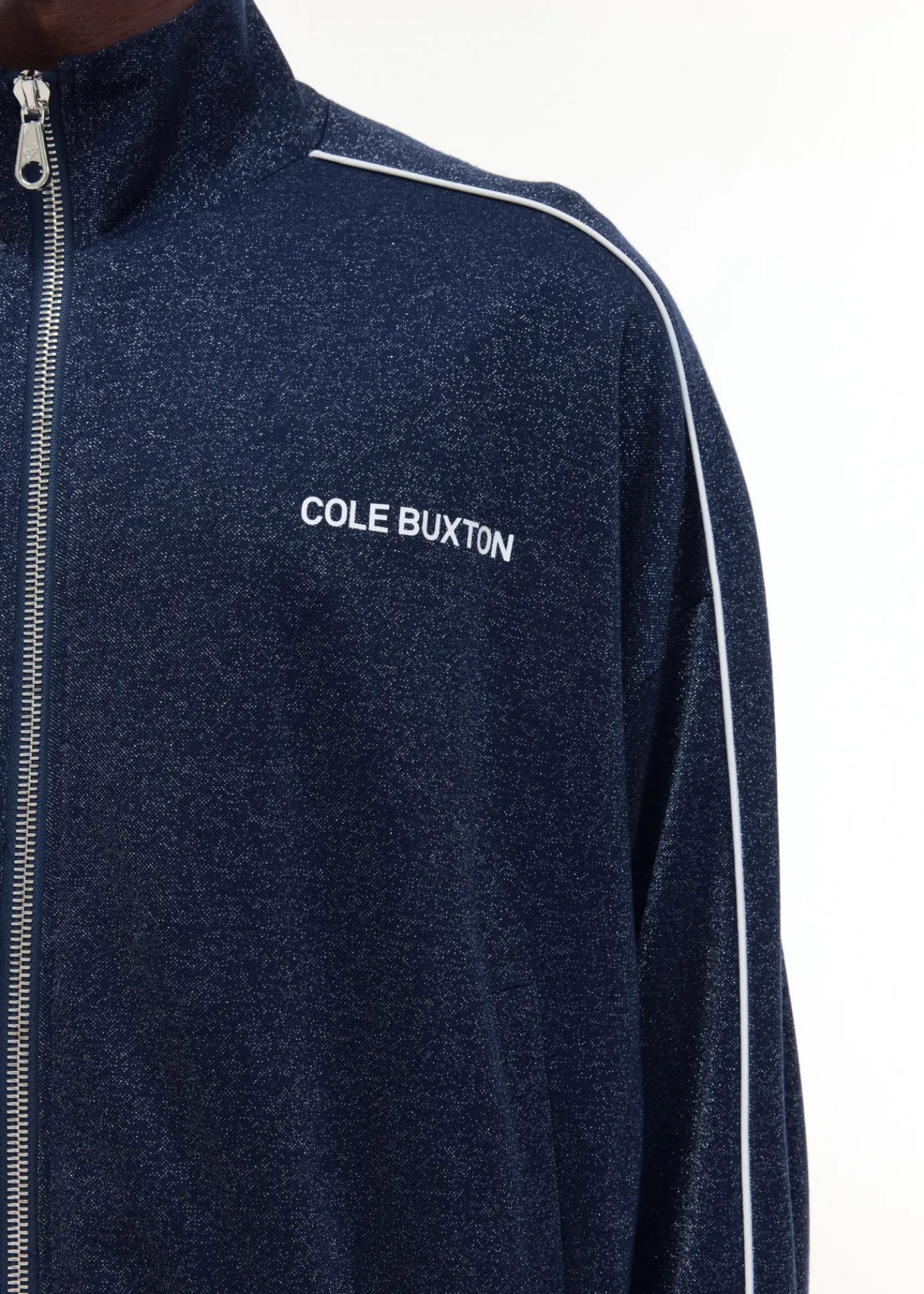 GLITTER PIPED TRACK JACKET