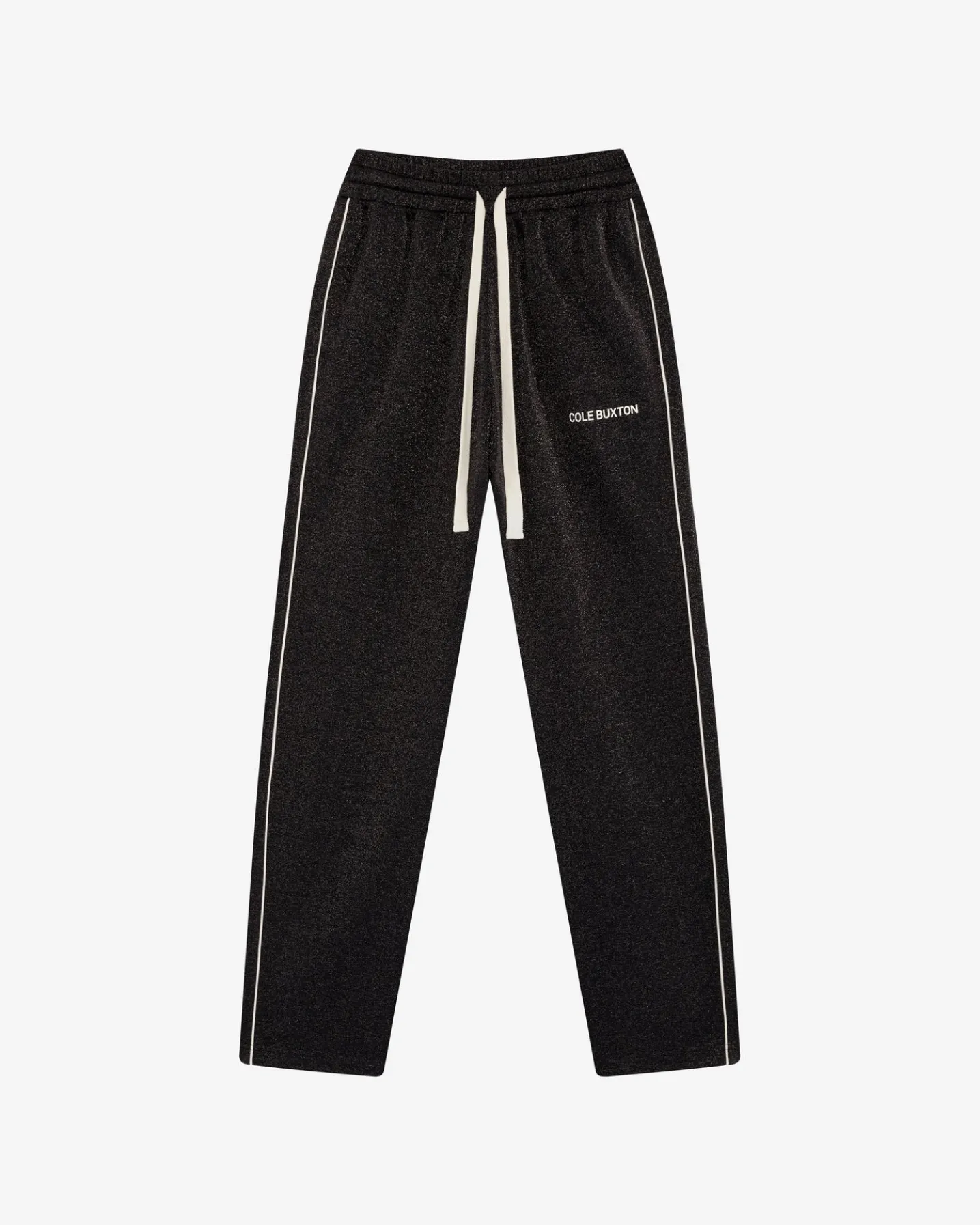 GLITTER PIPED TRACK PANTS