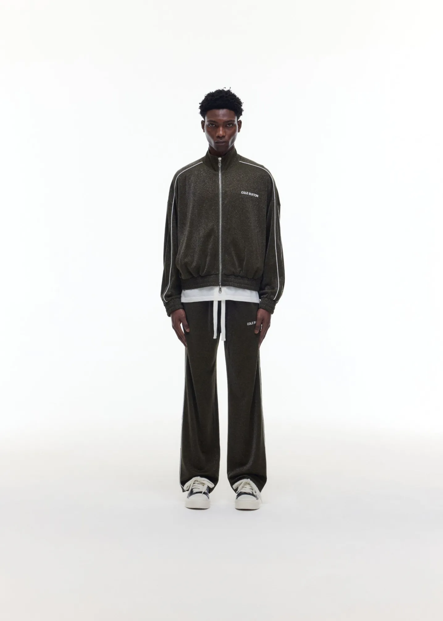 GLITTER PIPED TRACK JACKET