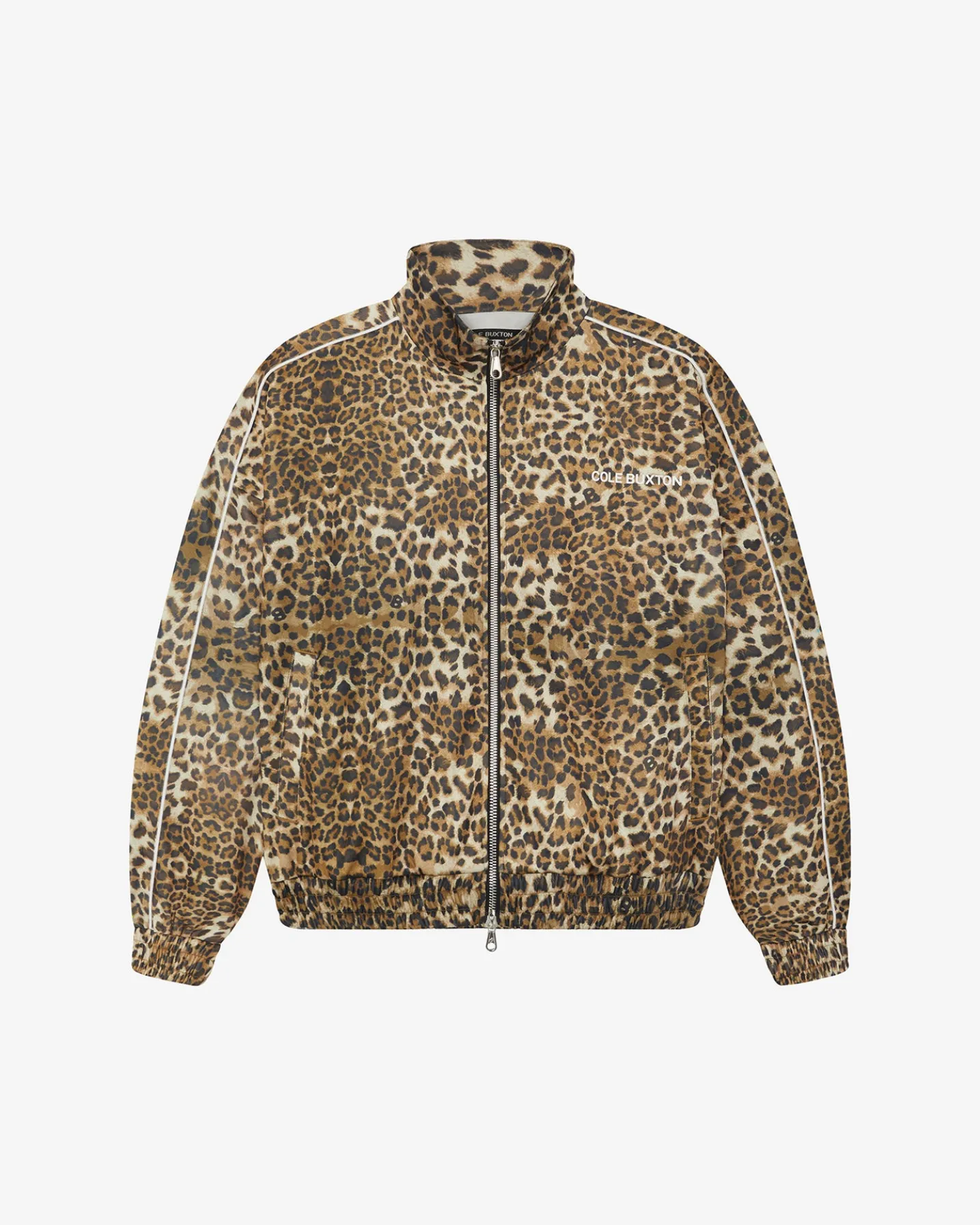 LEOPARD PIPED TRACK JACKET