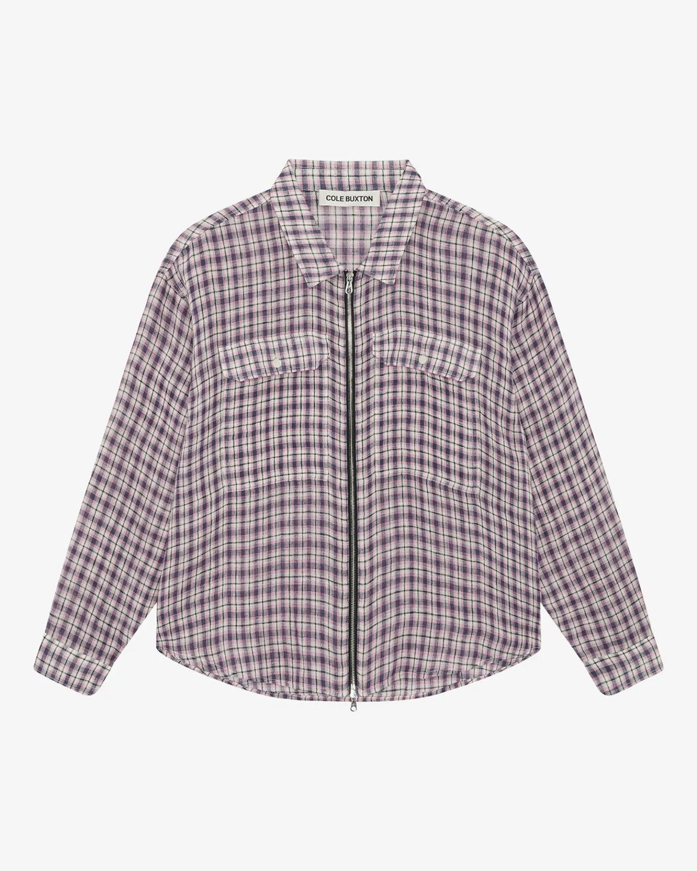 LINEN FLANNEL ZIPPED SHIRT