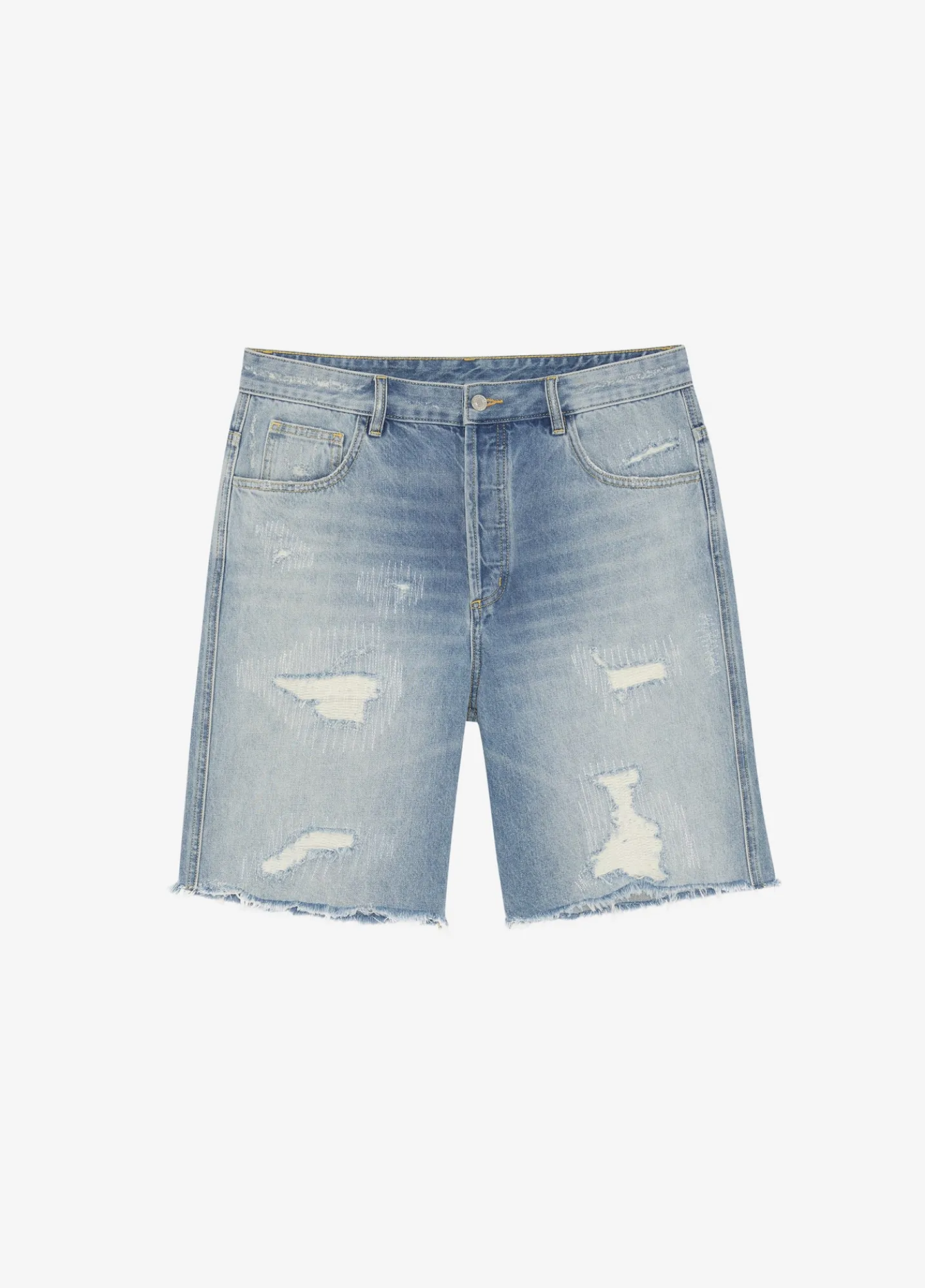REPAIRED DENIM SHORTS