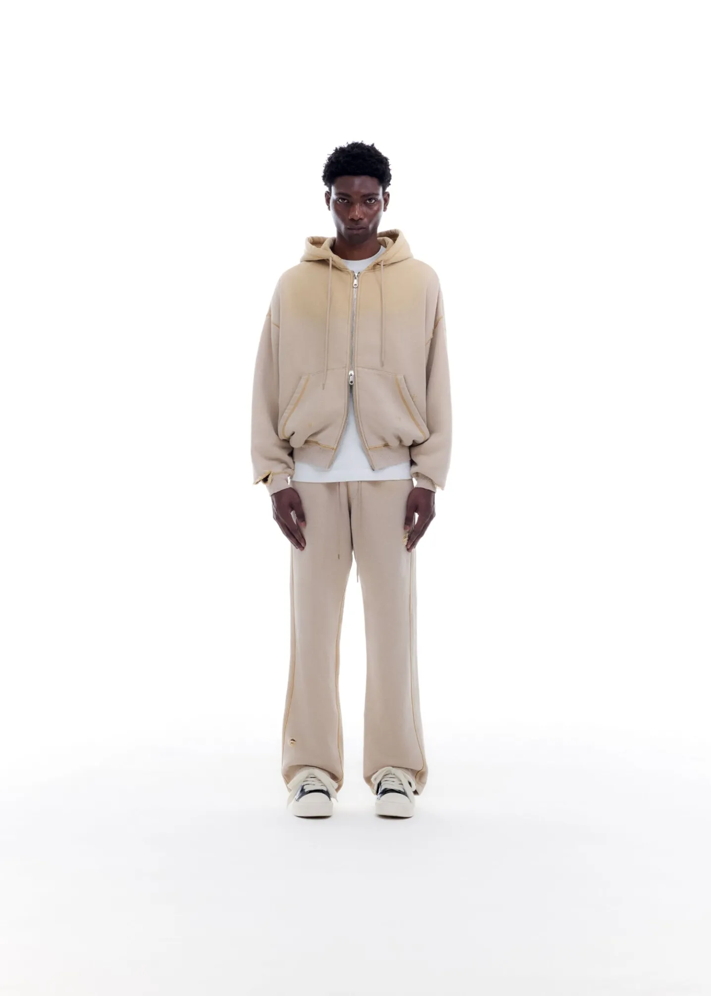 SUN FADE POCKET ZIPPED HOODIE